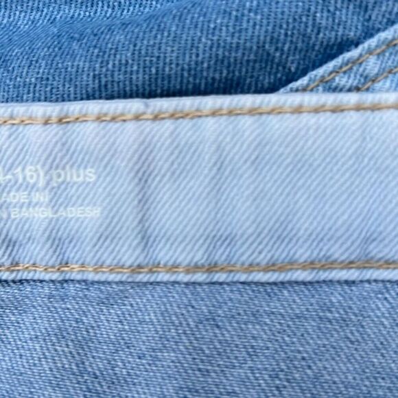 Wonder Nation Girls Raw Hem Distressed Patchwork Denim Skirt Size XL NWT - Picture 6 of 8